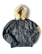 Diesel N2B Jas - Maat L - Bontkraag winterjas, Ophalen of Verzenden, Gedragen, Maat 52/54 (L), Zwart