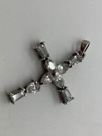 X959 Prachtige zilveren hanger kruis, Ophalen of Verzenden, X, Kruis of Symbool, Zilver