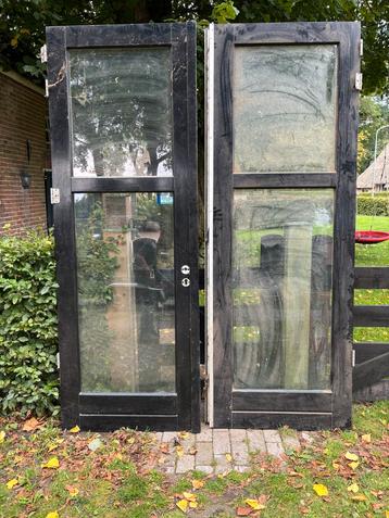 Hardhouten Tuindeuren/Schuurdeuren met 3-punt sluiting beschikbaar voor biedingen