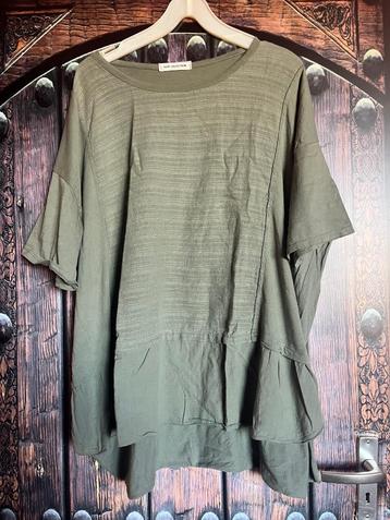 Nieuwe khaki kleurige tuniek 46/48 nu voor 16,99€ beschikbaar voor biedingen