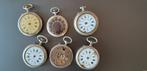 Lot 6 x antieke zakhorloges , roskopf trein Japy, Antiek en Kunst, Antiek | Klokken, Verzenden