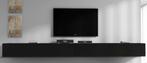 Tv meubelkast Zwart - 2 stuks van 160cm - Totaal 320cm, Ophalen, 150 tot 200 cm, Zo goed als nieuw, 25 tot 50 cm