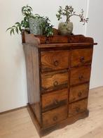Prachtige vintage apothekerskast, kast/kastje 10 lades, Huis en Inrichting, Kasten | Ladekasten, Ophalen, 5 laden of meer, Teakhout