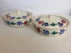 2 dekschalen boerenbont Royal Sphinx, P. Regout, Antiek en Kunst, Antiek | Keramiek en Aardewerk, Ophalen of Verzenden
