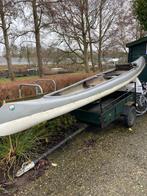 Canadese kano op karretje, Ophalen, Gebruikt, Canadese kano of Open kano, Met peddels