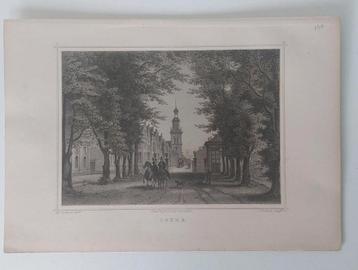 130 / Grote kerk te Joure   gravure 1860 van Terwen beschikbaar voor biedingen