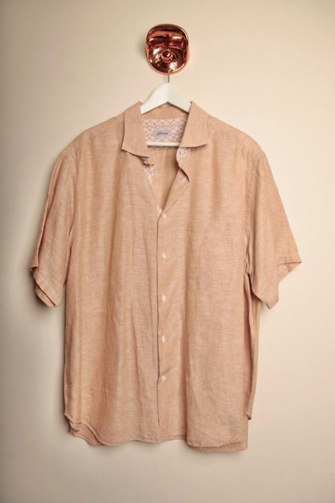 BRIONI 100% linnen shirt XXL NIEUW! Winkelprijs € 1000,-, Kleding | Heren, Overhemden, Nieuw, Overige halswijdtes, Oranje, Verzenden