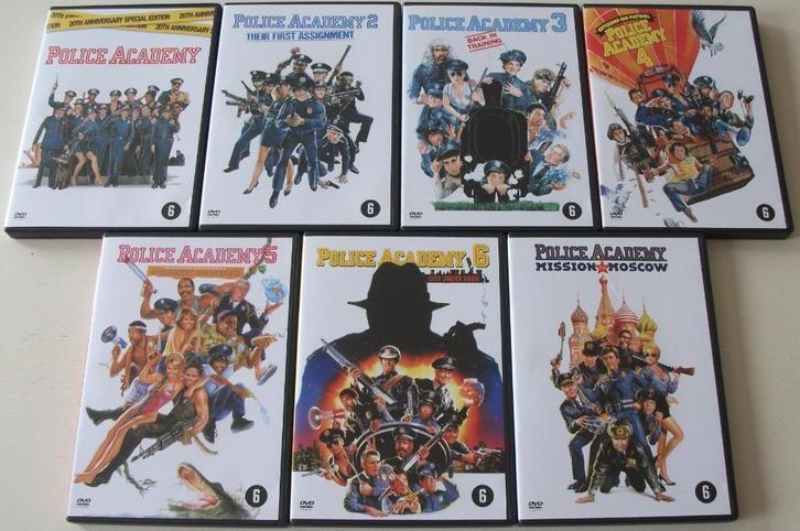 Dvd *** POLICE ACADEMY *** Complete Serie, Cd's en Dvd's, Dvd's | Komedie, Zo goed als nieuw, Actiekomedie, Alle leeftijden, Ophalen of Verzenden