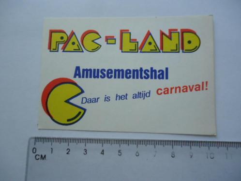 sticker oud Pacman pac land arcade amusement hal retro game, Verzamelen, Stickers, Zo goed als nieuw, Bedrijf of Vereniging, Verzenden