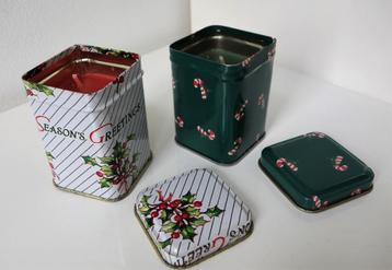 2 leuke kerstblikjes met kaarsen, nu met lage verzendkosten! beschikbaar voor biedingen