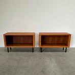 Vintage teak kast audiomeubel dressoir deens design 60s 70s, Ophalen, Gebruikt, 100 tot 150 cm, Midcentury modern danish vintage design jaren 60 70