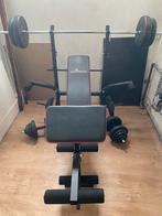 Halterbank en (hard)loopband, Ophalen of Verzenden, Zo goed als nieuw, Halterset