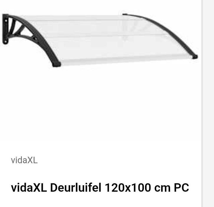 Deurluifel 120x100 cm PC nieuw in doos  Vida XL, Tuin en Terras, Overkappingen, Nieuw, Veranda, Ophalen of Verzenden