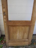 227,5hx93,5br Brede stoere eiken deur matglas, schuifdeur, Antiek en Kunst, Ophalen