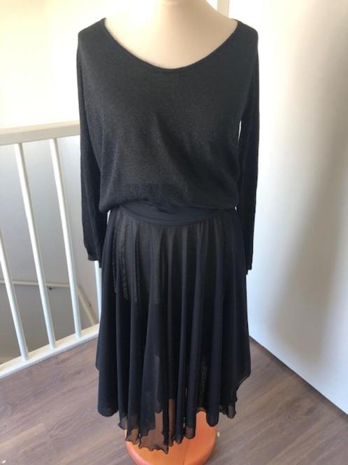 Maryan mehlhorn: voille rok met lurex truitje zwart40/42, Kleding | Dames, Gelegenheidskleding, Zo goed als nieuw, Overige typen