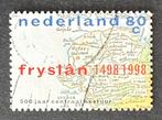 500 jaar Friesland 1998 kaart uit zakatlas 1767 -3, Postzegels en Munten, Ophalen of Verzenden, Na 1940, Gestempeld