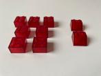 Lego 3003 en 3039 transparant rode stenen 2x2, Kinderen en Baby's, Speelgoed | Bouwstenen, Ophalen of Verzenden, Gebruikt