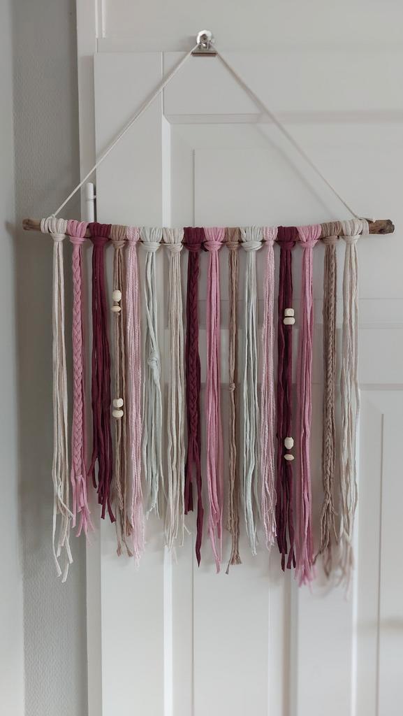 BoHo wandhanger / muurhanger roze, Huis en Inrichting, Woonaccessoires | Wanddecoraties, Ophalen of Verzenden