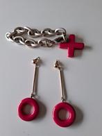 Camps en camps oorbellen en armband set, Sieraden, Tassen en Uiterlijk, Oorbellen, Ophalen of Verzenden, Zo goed als nieuw, Roze