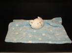 PRIMARK BABY BEER KNUFFELDOEK GROOT  PLUCHE BLAUW MET WITTE, Verzenden, Nieuw, Beer