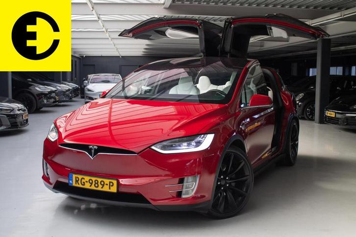 Tesla Model X 100D | Enhanced Autopilot | Speciale kleur | P, Auto's, Tesla, Bedrijf, Te koop, Model X, 360° camera, 4x4, ABS