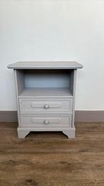Landelijk grijs nachtkastje ladekastje kastje, Ophalen, Minder dan 45 cm, 55 tot 70 cm, Zo goed als nieuw