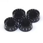 (4pcs) speed knobs glad rond zwart, Moku Custom Guitars, Nieuw, 4613CB, Ophalen of Verzenden