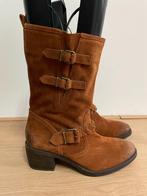 Sch31 - Bruine leren Unisa laarzen maat 41 (1), Kleding | Dames, Schoenen, Ophalen of Verzenden, Zo goed als nieuw, Bruin, Hoge laarzen