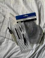 Geometrie set – passer, liniaal & koershoekmeter, Ophalen of Verzenden, Nieuw