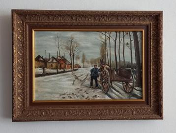 Klassiek olieverfschilderij beschikbaar voor biedingen