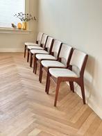 6 vintage stoelen Deens design Erik Buch jaren 50/60, Ophalen, Hout, Bruin, Vijf, Zes of meer stoelen