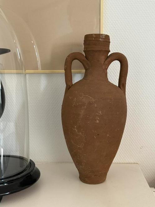 Antieke terracotta amfoor / kruik | Marokaans, Huis en Inrichting, Woonaccessoires | Vazen, Zo goed als nieuw, Overige kleuren