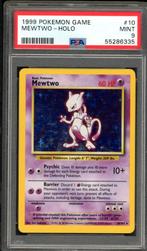 Mewtwo Holo PSA 9 - 10/102 - Base Set 1999, Ophalen of Verzenden, Zo goed als nieuw, Losse kaart, Foil