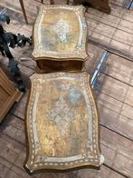 Twee Florentijnse tafeltjes Italiaanse kastjes nachtkastjes, Antiek en Kunst, Ophalen