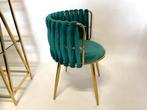 Emerald groene eetkamerstoelen nieuw! Eetstoelen goud., Ophalen, Nieuw, Overige kleuren