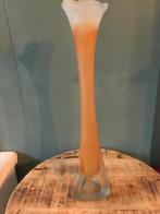 Elegante design oranje glazen vaas(waarschijnlijk)Fridio, Ophalen, 50 tot 75 cm, Oranje, Glas