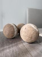 3 Antieke Franse massief houten speelballen sober *HIT*, Ophalen of Verzenden
