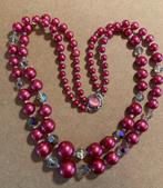 Vintage strass Aurora borealis kristal parelketting ketting, Sieraden, Tassen en Uiterlijk, Antieke sieraden, Ophalen of Verzenden