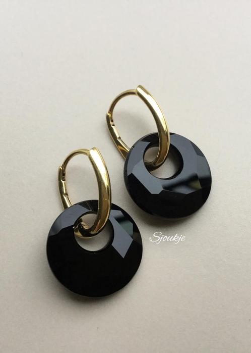 Oorbellen Swarovski kristal NIEUW creolen goud zilver parel, Sieraden, Tassen en Uiterlijk, Oorbellen, Zo goed als nieuw, Goud