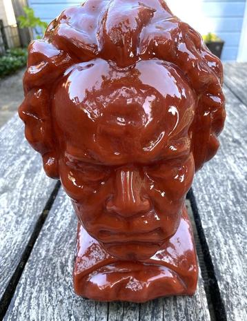 Leuk Glazen Hoofd Ludwig van Beethoven - vintage antiek beschikbaar voor biedingen