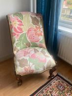 Antieke Houten Stoel met Bloemenmotief, Ophalen, Gebruikt, Overige kleuren, Eén