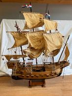 Modelboot, hout, VOC schip, zelfbouw jaren '70, Hobby en Vrije tijd, Modelbouw | Boten en Schepen, Ophalen, Gebruikt
