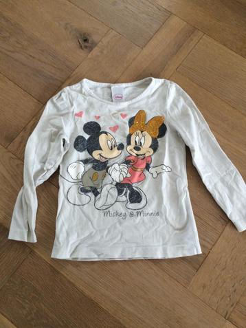 Leuke longsleeve van Mickey & Minnie Mouse maat 104 beschikbaar voor biedingen