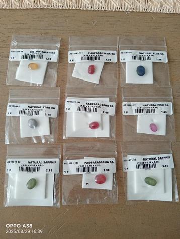 lot van 9 natuurlijke saffieren. beschikbaar voor biedingen