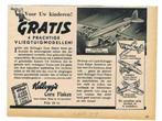 Kelloggs Vliegtuigmodellen - advertentie uit Tijdschrift '39, Verzamelen, Ophalen of Verzenden