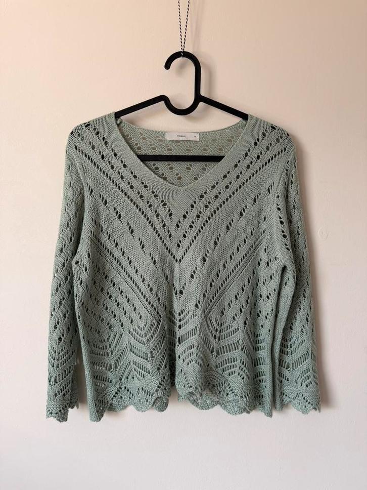 Pigalle gehaakte trui/top/shirt maat M, Kleding | Dames, Truien en Vesten, Nieuw, Maat 38/40 (M), Groen, Ophalen of Verzenden