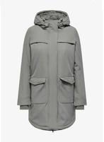 Winterjas 'Only - Maastricht' grijs S, Only, Ophalen of Verzenden, Zo goed als nieuw, Maat 36 (S)