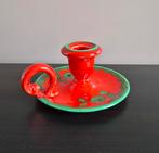 aardewerken vintage rood-groene Gallo Piroschka kandelaar, Ophalen of Verzenden