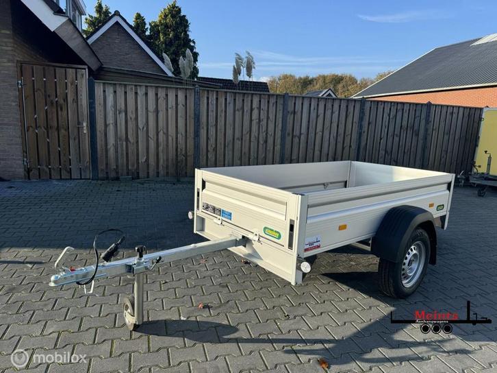 Unsinn Aluminium Bakwagen enkelasser ongeremd 750KG 210x110, Auto diversen, Aanhangers en Bagagewagens, Gebruikt