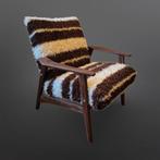 Mid century vintage fauteuil Denemarken jaren 60, Huis en Inrichting, Fauteuils, Ophalen, Hout, Gebruikt, Mid century modern